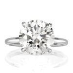 4 Carat Round Brilliant Diamond Ring | Brilliant White | 14K White Gold | Quiet Power