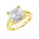 4.08 Carat Cushion Statement | Brilliant White | 18K White Gold | A Classic Statement - Image 2