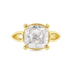 4.08 Carat Cushion Statement | Brilliant White | 18K White Gold | A Classic Statement