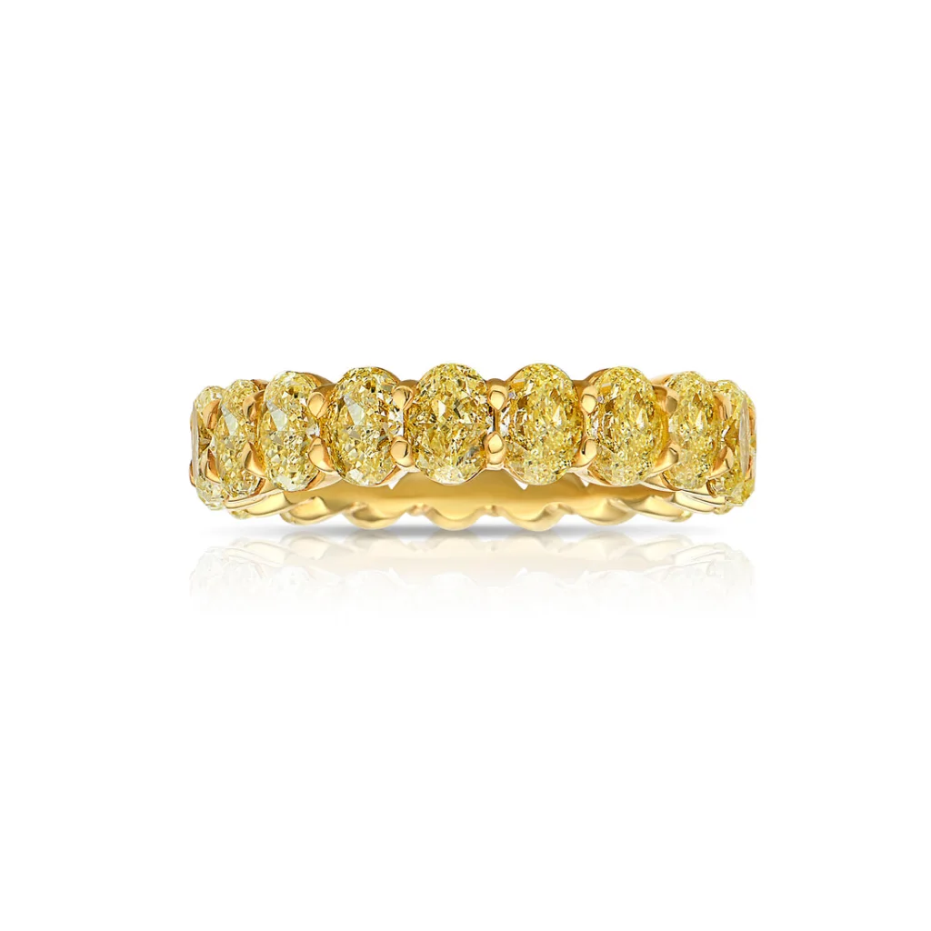 Oval Eternity Band | Fancy Yellow | 14K White Gold | Colour-Collector’s Treasure