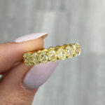 Oval Eternity Band | Fancy Yellow | 14K White Gold | Colour-Collector’s Treasure - Image 3