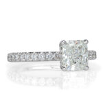 1.5 Carat Cushion Diamond Ring | Brilliant White | 14K White Gold | Graceful Brilliance - Image 2