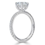 1.5 Carat Cushion Diamond Ring | Brilliant White | 14K White Gold | Graceful Brilliance - Image 3