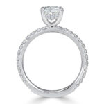 1.5 Carat Cushion Diamond Ring | Brilliant White | 14K White Gold | Graceful Brilliance - Image 4
