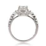 1.5 Carat Princess Diamond Ring | Brilliant White | 14K White Gold | Classic Charm - Image 4
