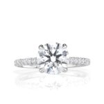 1.6 Carat Round Brilliant Diamond Ring | Brilliant White | 14K White Gold | Classic Charm - Image 2