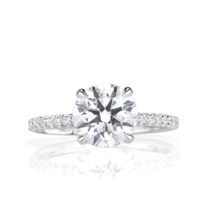 1.6 Carat Round Brilliant Diamond Ring | Brilliant White | 14K White Gold | Classic Charm