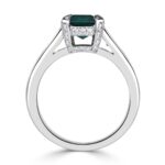 3.27 Carat Cushion Diamond Ring | Royal Blue Sapphire | 14K White Gold | Everyday Royalty