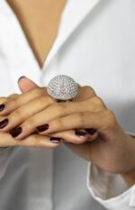 12.06 Carat Round Brilliant Statement | Brilliant White | 14K White Gold | Iconic Presence - Image 3