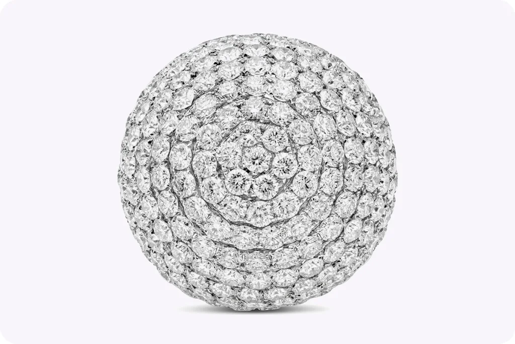 12.06 Carat Round Brilliant Statement | Brilliant White | 14K White Gold | Iconic Presence