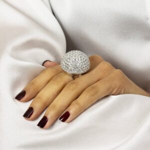 12.06 Carat Round Brilliant Statement | Brilliant White | 14K White Gold | Iconic Presence