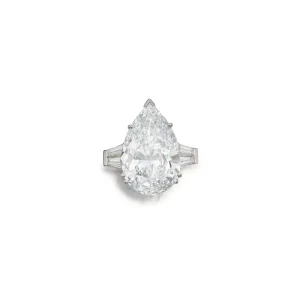 12.5 Carat Pear Statement | Brilliant White | VVS | 14K White Gold | Crystal-Clear Grandeur