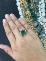 12.76 Carat Emerald Statement | 14K White Gold | Iconic Presence | Signature - Image 5