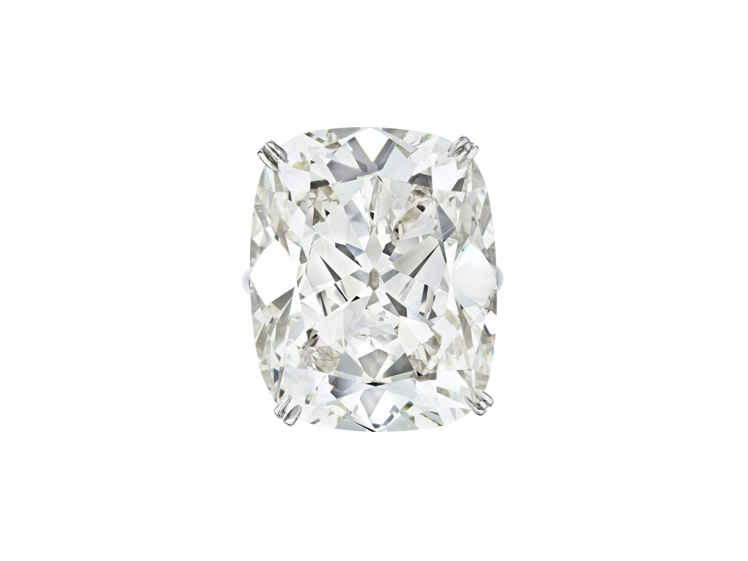 photography by Steven DeVilbiss 12 Carat Cushion Statement | Brilliant White | VS | 14K White Gold - Image 1