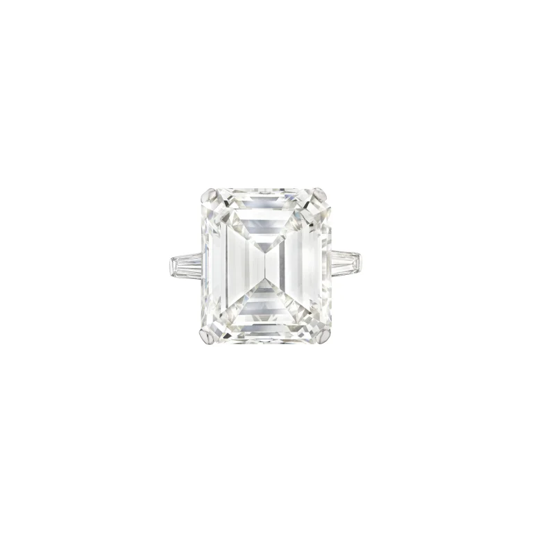 12 Carat Emerald-cut Statement / J color | VVS | 14K White Gold