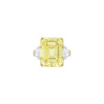 12 Carat Emerald-cut Statement | Fancy Yellow | 14K White Gold | A Crown-Worthy Fancy Rarity