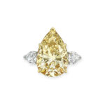 12 Carat Pear Statement | Fancy Yellow | 14K White Gold | Rare Fancy-Color Splendour