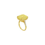 12 Carat Radiant Statement | Fancy Yellow | 14K White Gold | Sunlit Royal Radiance - Image 3