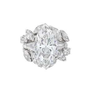 12 Carat Marquise Statement | Brilliant White / G color | VS | 14K White Gold