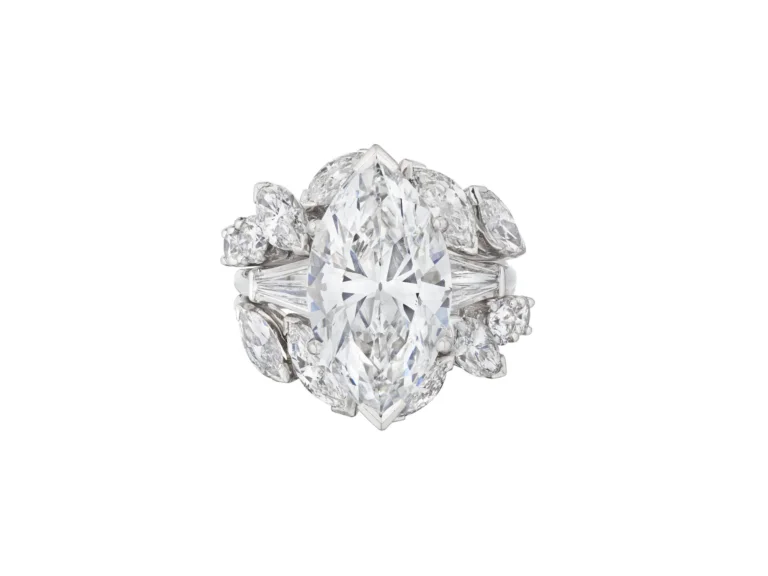 12 Carat Marquise Statement | Brilliant White / G color | VS | 14K White Gold