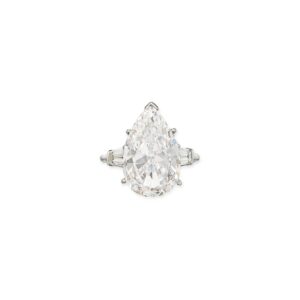 12 Carat Pear Statement | Brilliant White | VVS | 14K White Gold | Purity in Perfection
