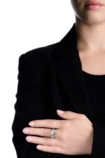 12 Carat Pear Statement | Brilliant White / J color | SI | 14K White Gold - Image 7