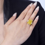 12 Carat Radiant Statement | Fancy Yellow | 14K White Gold | Colour-Collector’s Treasure - Image 4