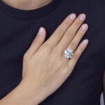 12 Carat Round Brilliant Statement | Brilliant White / D color | VVS | 14K White Gold - Image 2