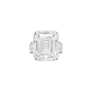 12 Carat Assher Cut Statement | Brilliant White / F color | VVS | 14K White Gold