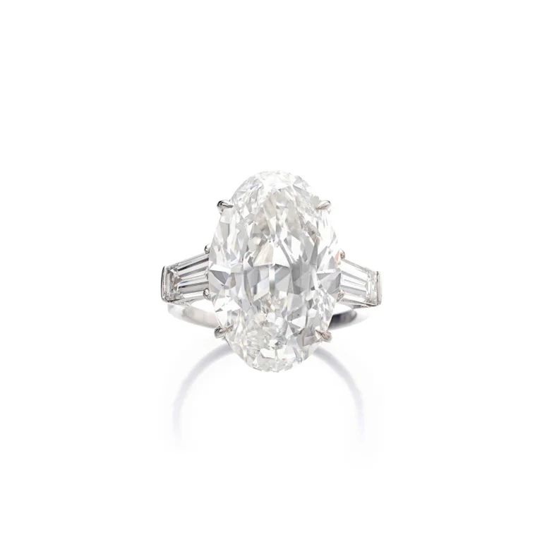 12 Carat Oval Statement | Brilliant White / F color | VVS | 14K White Gold