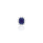 12 Carat Round Brilliant Statement | Royal Blue Sapphire | 14K White Gold