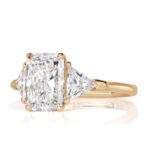 4 Carat Radiant Diamond Ring | Brilliant White | 14K White Gold | A Classic Statement - Image 2