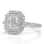 1.5 Carat Radiant Diamond Ring | Brilliant White | 14K White Gold | Graceful Brilliance - Image 2