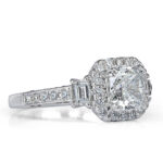 1.5 Carat Radiant Diamond Ring | Brilliant White | 14K White Gold | Elegant Sparkle - Image 2