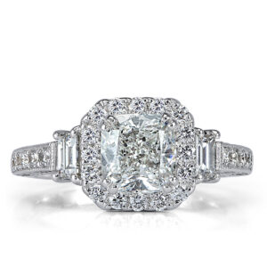 1.5 Carat Radiant Diamond Ring | Brilliant White | 14K White Gold | Elegant Sparkle