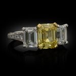 2.05 Carat Round Brilliant Diamond Ring | Fancy Yellow | 14K White Gold - Image 2