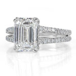 4 Carat Emerald Diamond Ring | 14K White Gold | A Classic Statement - Image 2