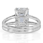 4 Carat Emerald Diamond Ring | 14K White Gold | A Classic Statement - Image 4