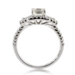 1.5 Carat Asscher Diamond Ring | Brilliant White | 14K White Gold | Refined Light - Image 4