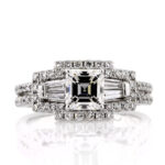 1.5 Carat Asscher Diamond Ring | Brilliant White | 14K White Gold | Refined Light