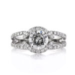 1.9 Carat Round Brilliant Diamond Ring | Brilliant White | 14K White Gold | Refined Light - Image 2