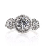 1.9 Carat Round Brilliant Diamond Ring | Brilliant White | 14K White Gold | Refined Light