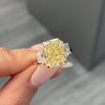 5.15 Carat Radiant Diamond Ring | Fancy Yellow | 14K White Gold - Image 3