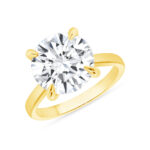 5.2 Carat Round Brilliant Statement | Brilliant White | 18K Yellow Gold