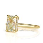 5 Carat Radiant Diamond Ring | Fancy Yellow | 14K White Gold | Colour-Collector’s Treasure - Image 2