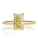 5 Carat Radiant Diamond Ring | Fancy Yellow | 14K White Gold | Colour-Collector’s Treasure