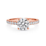 1.5 Carat Round Brilliant Diamond Ring | Brilliant White | 18K Rose Gold | Classic Charm