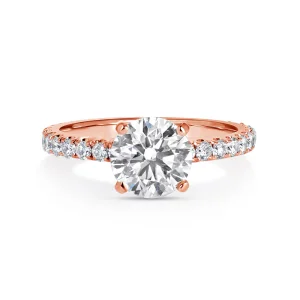 1.5 Carat Round Brilliant Diamond Ring | Brilliant White | 18K Rose Gold | Classic Charm