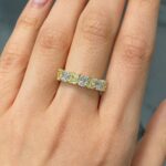 Radiant Eternity Band | Fancy Yellow | 14K White Gold | Colour-Collector’s Treasure - Image 2