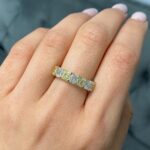 Radiant Eternity Band | Fancy Yellow | 14K White Gold | Colour-Collector’s Treasure - Image 3
